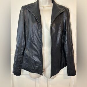 Vintage Cole Haan Men's Black Leather Jacket